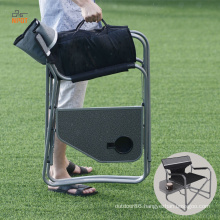 Custom OEM Factory Beech Armrest Folding Outdoor Aluminium  Camping Chair